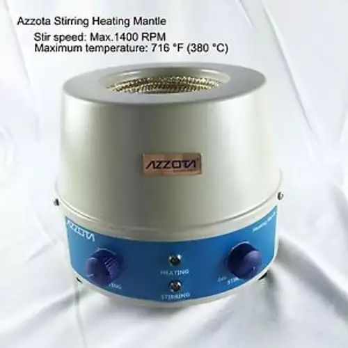 Azzota Shm-500 Stirring Heating Mantle - 500Ml 250W Stir Speed: 0 To 1400Rpm