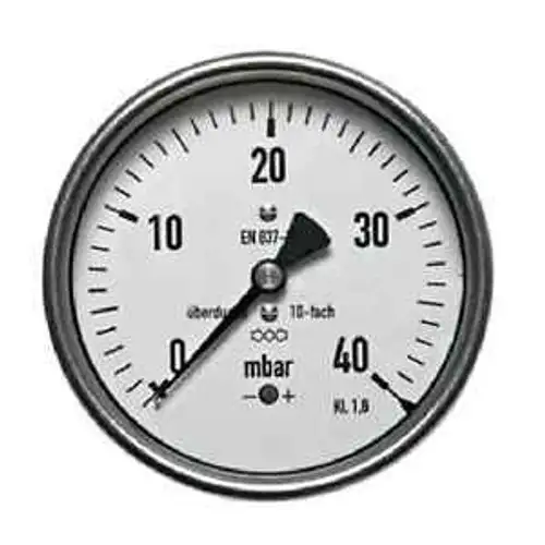 6.29 Gauge Horizontal -25/0 Mbar G 1/2 To 10-Fold Overload