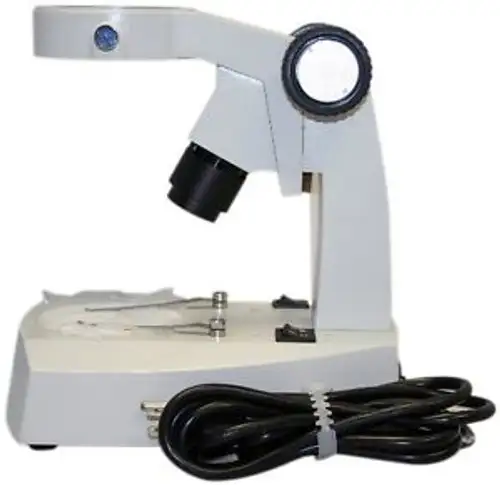 National Optical 499-410 Fixed Arm Dual Illumination Stand With Focusing Block