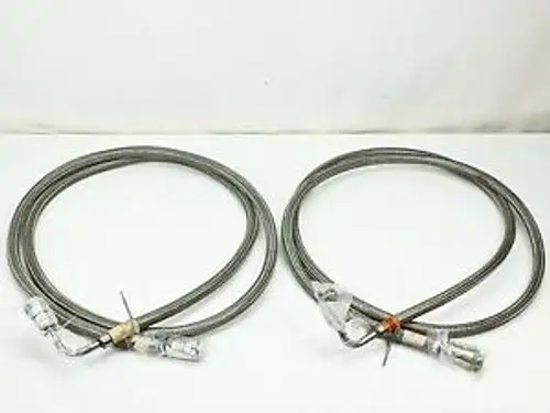 Cti 8043074 Pair 3/4 Cryopump Vacuum Helium Compressor Lines 10 Foot Elbow