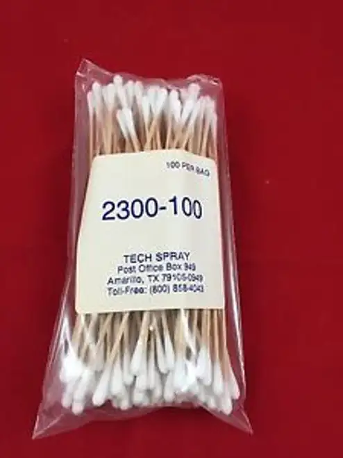 Techspray 2300-100 Cotton Swab Case Of 48 100 Per Bag