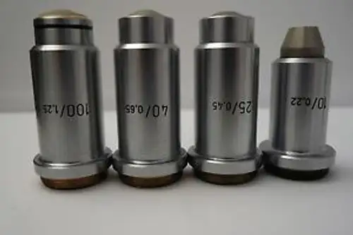 Zeiss West Microscope Objectives 10X-25X-40X-100X