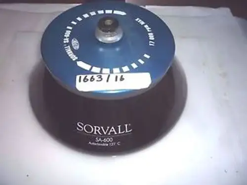 Sorvall Sa 600 Autoclavable-121?C- 17 000 Rpm Rotor & Lid -(Item # S1663/16)