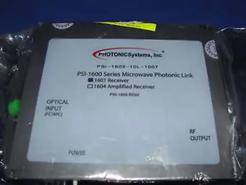 Photonic Systems Inc. Psi-1602-10L-1007 1601 Receiver Psi-1600-R098