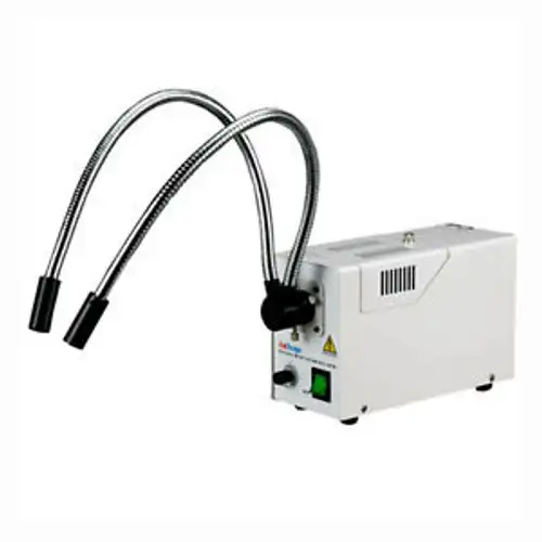 Amscope Hl250-Ay-220V 150W Fiber Optic Dual Gooseneck Microscope Illuminator 220