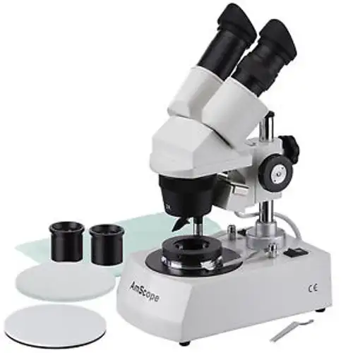 Amscope Se306-Px-Dk 10X-20X-40X Gem Stereo Microscope