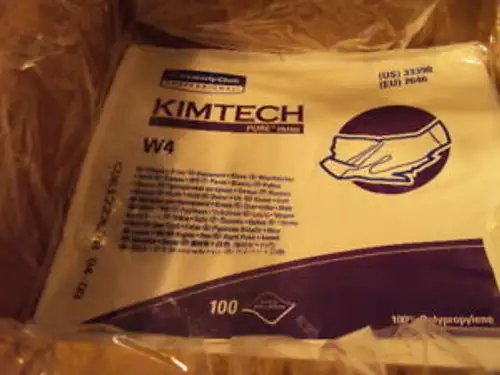 Kimberly Clark Kimtech 33390-20 W4 Clean Room Wipes 100 Pack Bag Case Lot