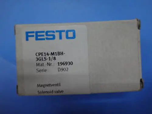 Festo Solenoid Valve Cpe14-M1Bh-3Gls-1/8 196930