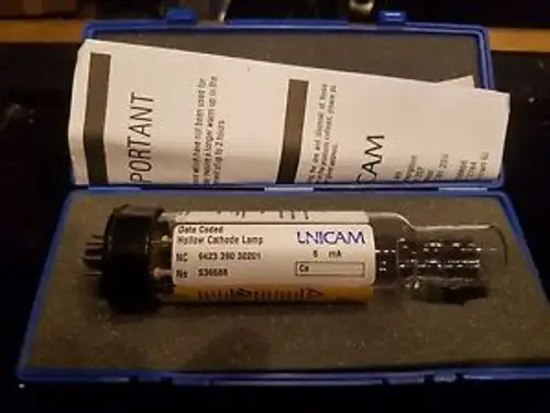 New Unicam Data Coded Hollow Cathode Lamp Ca No. S-36688 6Ma