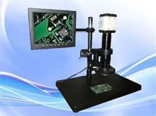 Digital Industrial Inspection Zoom Video Microscope 10-155X Usb&Vga Output+8L D