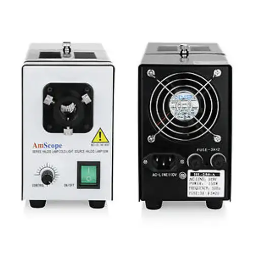 Amscope Hl250-B Fiber Optical Microscope Illuminator 150W Light Source
