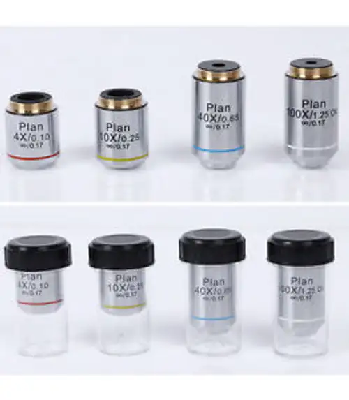 4X/10X/40X/100X 195Achromatic Infinite Plan Objective Lens Biological Microscope