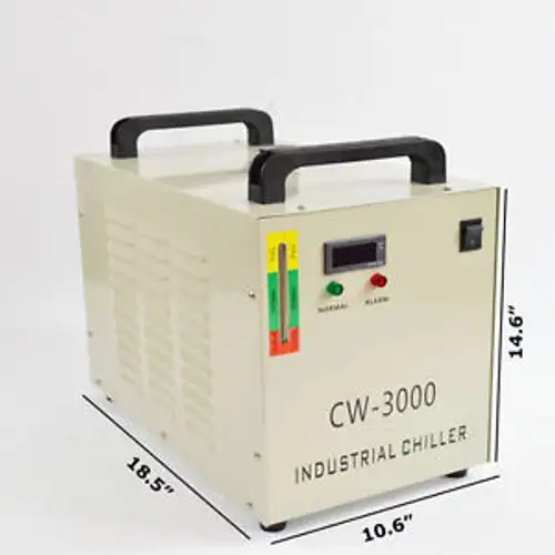 110V Thermolysis Industrial Water Chiller For 60/80W Co2 Glass Tube