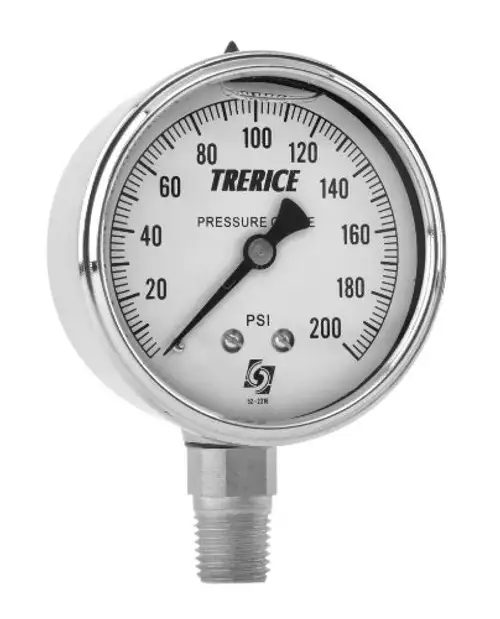 D82Lfb4002La040 Industrial Gauge 4 Dial 30 Hg To 60 Psi 1/4 Npt Brass
