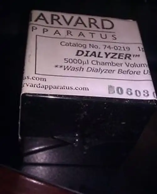 HARVARD APPARATUS Dialyzer Single Sided no Magnet 5000?l Chamber Volume 74-0219