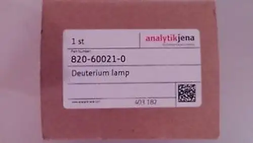 Analytik Jena 820-60021-0 Heraeus Do 249 Tj Lampe d'usine au deutérium (D2)