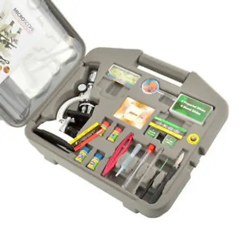 300X-600X-1200X Beginner Biological Zoom Microscope Kit For Kids Students Gift