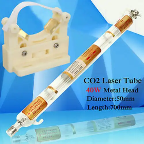 40W 700Mm Co2 Laser Tube Metal Head Glass Pipe + Co2 Laser Tube Holder 50-80Mm