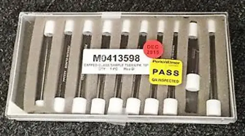 Pe M0413598 Glass Empty Sample Tubes Capped Pkg 10