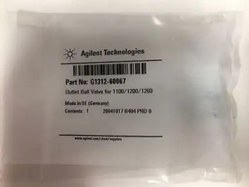 Agilent G1312-60067 Valve Outlet 600 Bar For 1260 Infinity Series Package