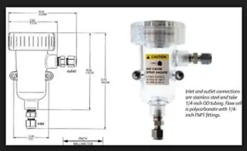 Rosemount Analytical 24091-00 Flow Cell Sassy Low Flow Cell