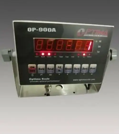 Optima Op-900A Indicador Ntep Acero dulce con adaptador y batería