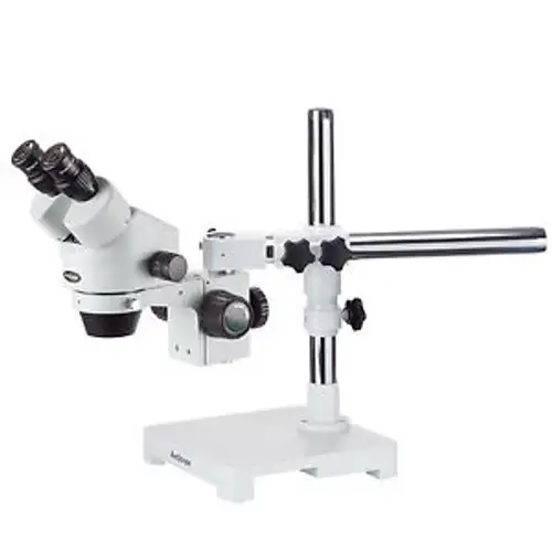 Amscope Sm-3Byy 7X-135X Stereo Zoom Microscope With Single Arm Boom Stand