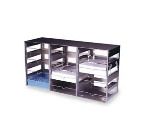 Nalgene Stainless Steel Vertical Cryo Bx Rack 1.2/2.0Ml 9-Shelf 9X9 Bx 1/Pk
