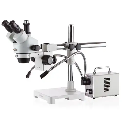 Amscope Sm-3Tz-30Wy 3.5X-90X Boom Stand Trinocular Zoom Stereo Microscope With F
