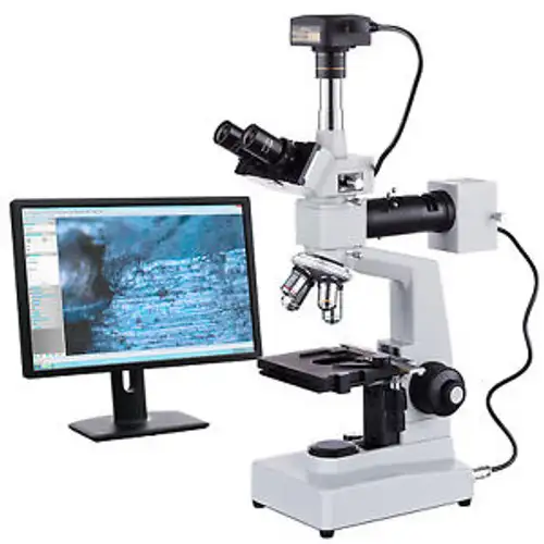 Amscope Me300Tza-9M 40X-1600X Epi Metallurgical Microscope + 9Mp Digital Camera
