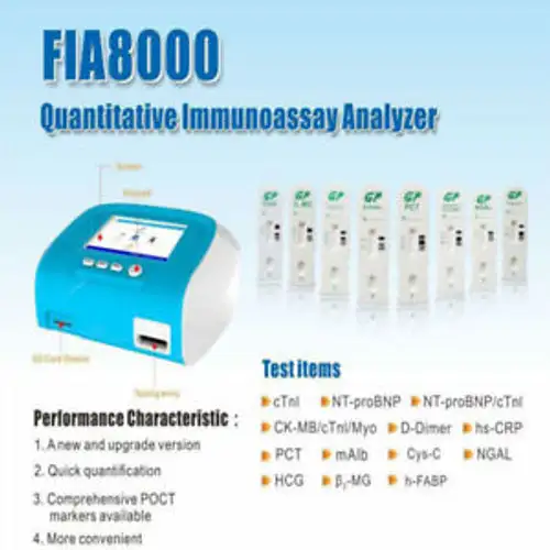 Quantitative Immunoassay Analyzer FIA8000 WITH 25 CRP STRIPS