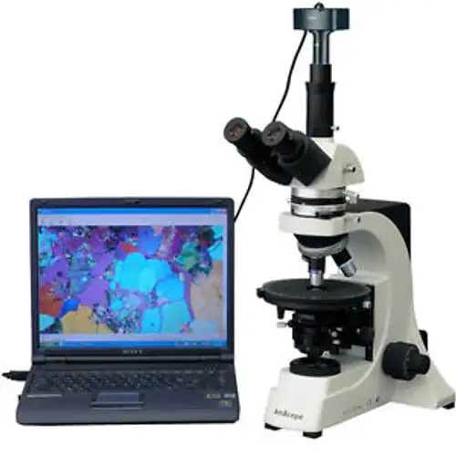 Amscope Pz300Tc-14M3 40X-1500X Infinity Polarizing Microscope + 14Mp Camera