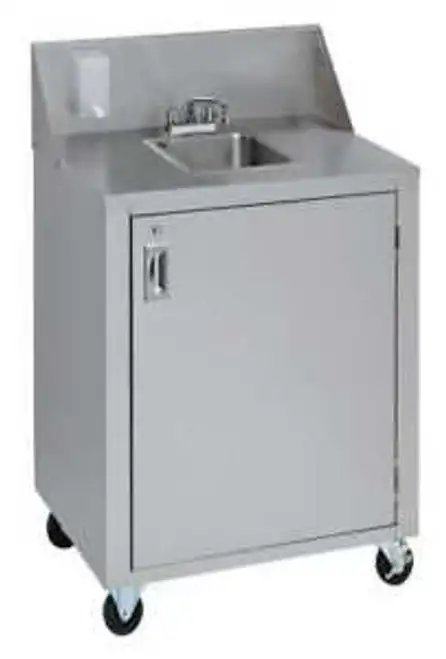 CROWN VERITY CVPHS-4 Single Bowl Portable Hand Sink Cart 14x12x6 G9962863