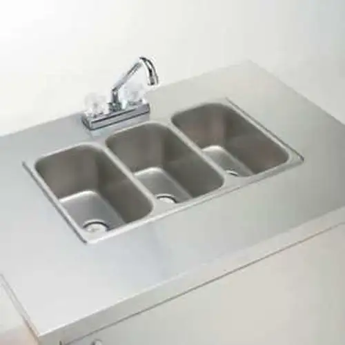 CROWN VERITY CVPHS-3 Triple Bowl Portable Hand Sink Cart G9962872