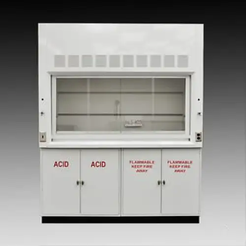 6 Chemical Laboratory Fume Hood w/ Epoxy Top Flammable & Acid Cabinet NLS-603