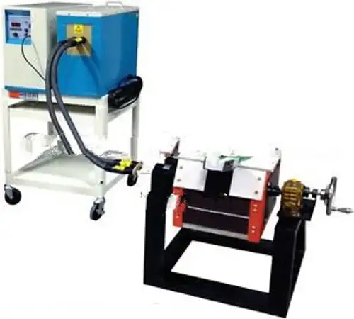 25KW Induction Heating Melting Furnace 1-20KHz with Tilt-Pour Graphite Crucible
