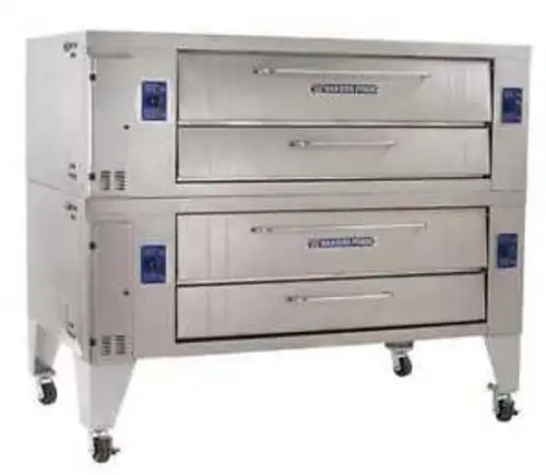 BAKERS PRIDE Y-602BL 78 x 43 x 66 1/8 Double Deck Brick Line Gas Deck Oven