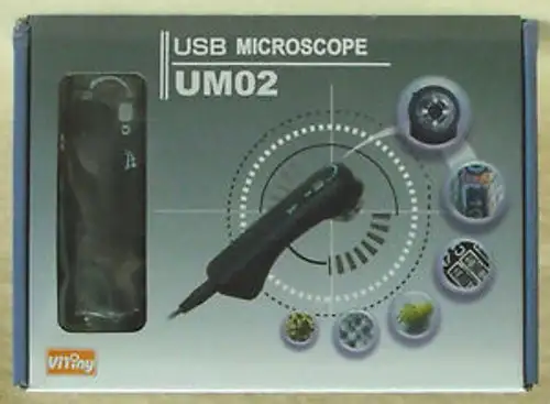 ViTiny USB DIGITAL MICROSCOPE + STAND - FOR COINS STAMPS ETC # VIT-UM02