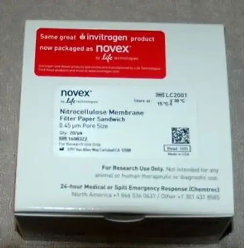 20-Pack Invitrogen Lc2001 Novex Nitrocellulose Pre-Cut Blotting Membranes 0.45