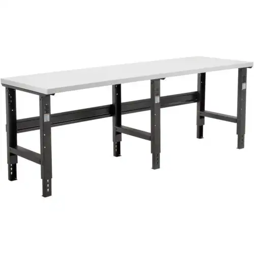 Adjustable Height Workbench C-Channel Leg 96"W X 30"D 1-5/8" Plastic Laminate