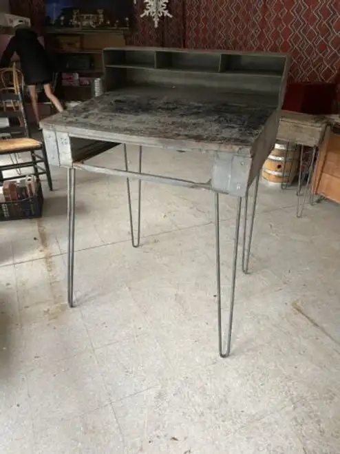 Hostess Stand Restaurant Hostess Stand With Hairpin Legs Raw Drafting Table