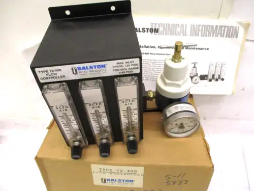 New Balstron Type 72-400 Flow Controller Max Inlet Press. 125 A5191Wvs