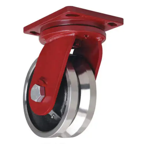 Hamilton S-Epsd-83Fvh V-Groove Track-Wheel Plate Caster Swivel