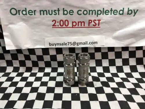 Ham-Let Poppet Check Valve 3/4" 10 Psi H400Ssl3/4 H-400-Ss-L-3/4 9 "P¬î