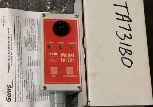 Warrick Gems Sensors Intrinsically Safe Model Ta731Bo Ta 731 Bo Alarm Panel Apaa