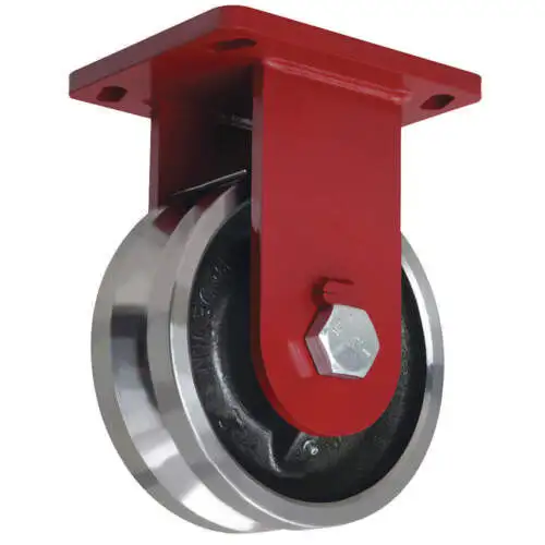 Hamilton R-Epsd-84Fvt V-Groove Track-Wheel Plate Caster Rigid