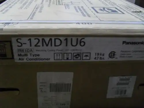 Panasonic S-12Md1U6 12K Btu Ceiling Cassette Ac R410A