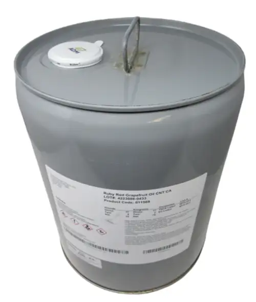 New Adm 5-Gallon Pail Natural Rured Grapefruit Oil Cnt Ca 15Kg Exp 4/25
