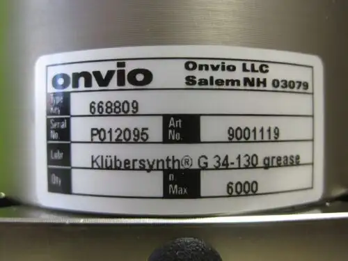 Onvio Gear Reducer 668809 Pro1605