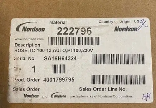 New Nordson Tc-100-13 Auto Pt100 Nordson Glue Hose